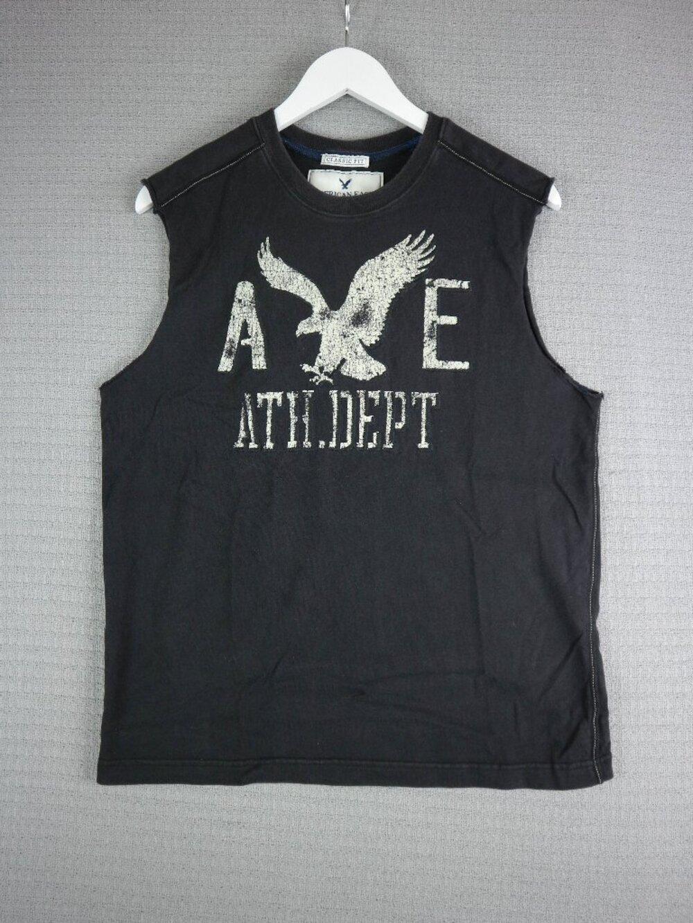 American Eagle Classic Fit Sleeveless Athletic Department Faded Shirt Medium